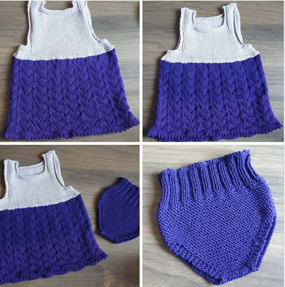 Tricot robe 100% bio bébé fait main Français personnalisable