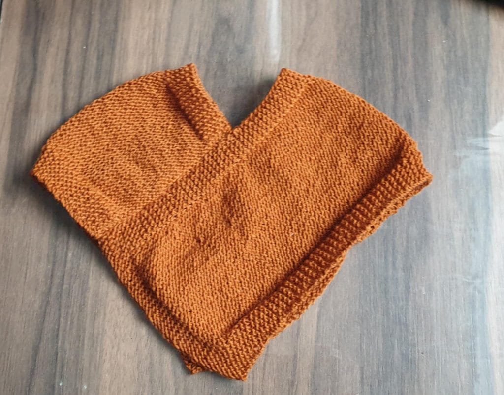 châle/poncho 100% bio tricot artisanal personnalisable