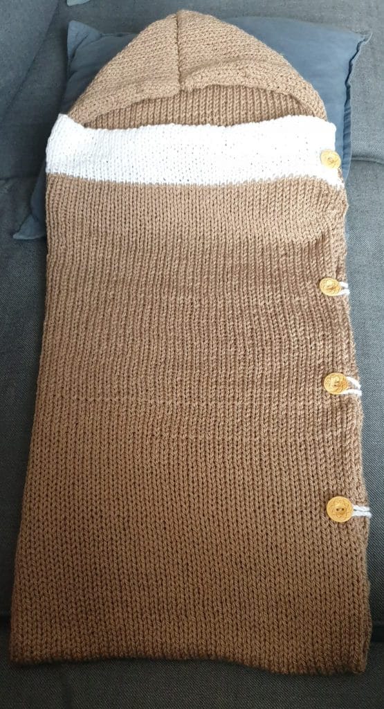 Nid d'ange 100% bio tricot artisanal personnalisable