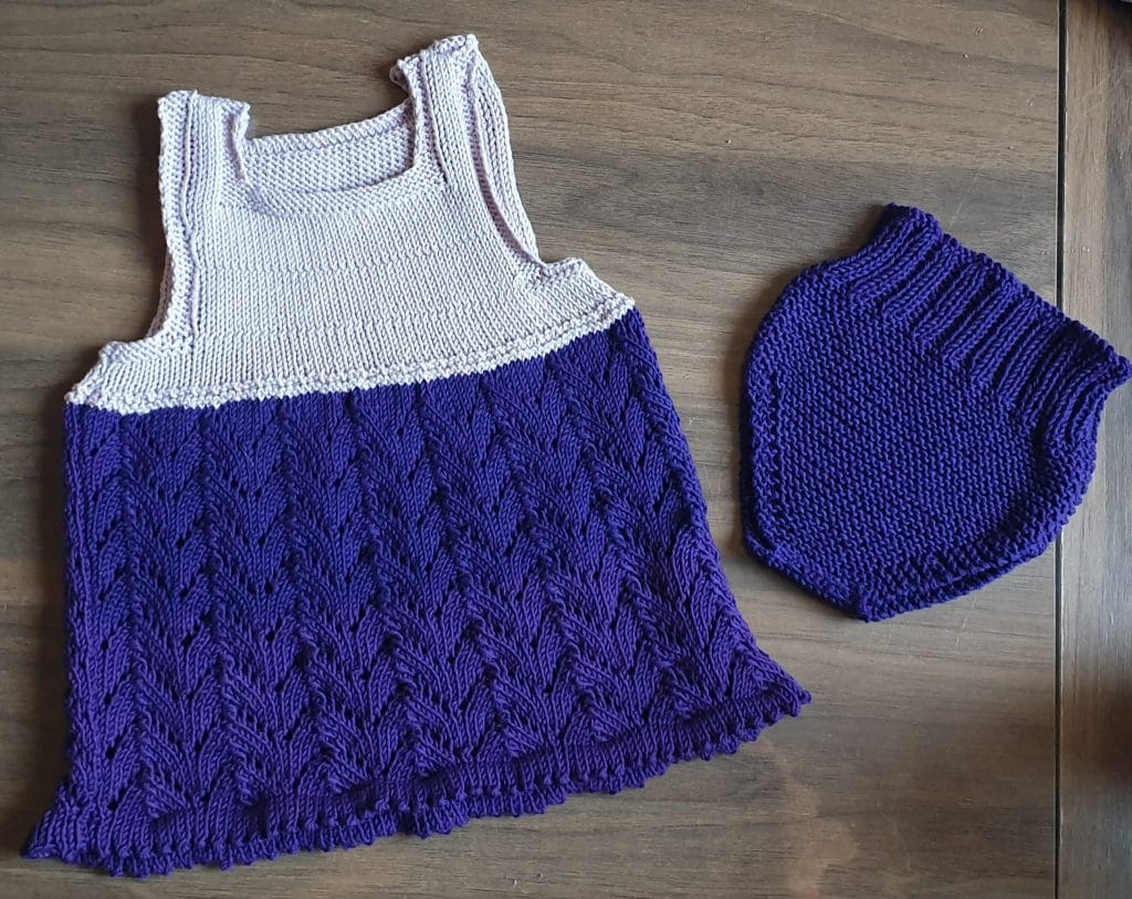 robe bicolor tricot bébé bio personnalisé