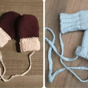 moufles 100% bio tricot faite main personnalisable