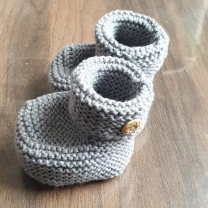 chaussons 100% bio tricot fait main personnalisable